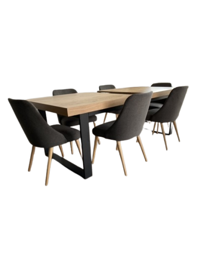 Stół Loft w stylu loftowym z krzesłami Julii